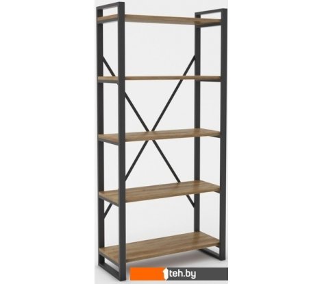  - Полки, стеллажи, системы хранения Hype Mebel Стандарт-2 50x170 (черный/дуб галифакс олово) - Стандарт-2 50x170 (черный/дуб галифакс олово)