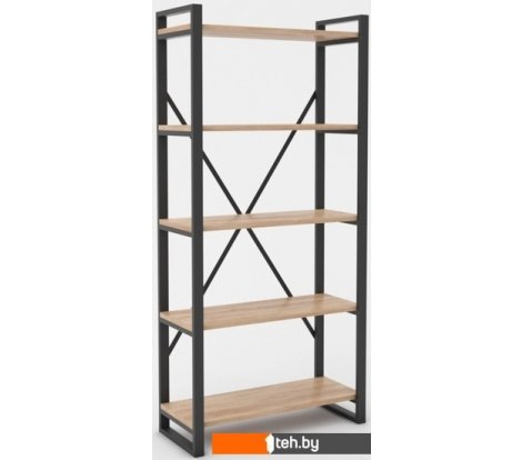  - Полки, стеллажи, системы хранения Hype Mebel Стандарт-2 80x170 (черный/дуб галифакс натуральный) - Стандарт-2 80x170 (черный/дуб галифакс натуральный)