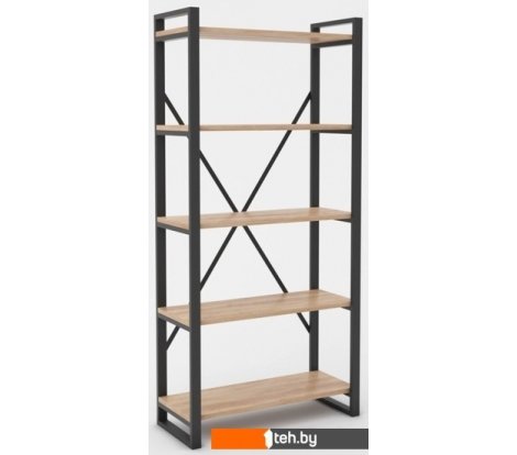  - Полки, стеллажи, системы хранения Hype Mebel Стандарт-2 80x200 (черный/дуб галифакс натуральный) - Стандарт-2 80x200 (черный/дуб галифакс натуральный)