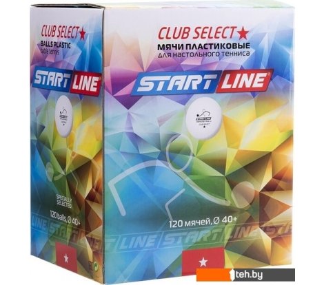  - Ракетки, мячи и аксессуары для настольного тенниса Start Line Club Select (1 звезда, 120 шт., белый) 311209 - Club Select (1 звезда, 120 шт., белый) 311209