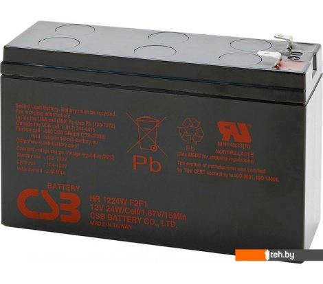  - Аккумуляторы для ИБП CSB Battery HR1224W F2 (12В/6.4 А·ч) - HR1224W F2 (12В/6.4 А·ч)