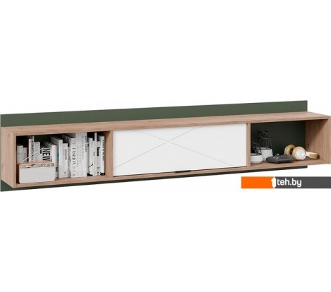  - Полки, стеллажи, системы хранения Трия Лео ТД-410.12.21 (гикори джексон/белый матовый/дымчатый зеленый) - Лео ТД-410.12.21 (гикори джексон/белый матовый/дымчатый зеленый)