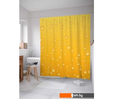  - Шторки и карнизы для ванн и поддонов JoyArty Крупные капли sc_21880 - Крупные капли sc_21880