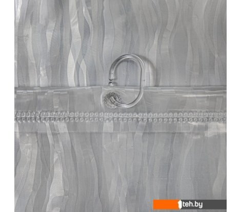  - Шторки и карнизы для ванн и поддонов Вилина Кристалл Peva. Водопад 7179-10017-7 180x180 (серый) - Кристалл Peva. Водопад 7179-10017-7 180x180 (серый)
