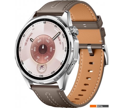  - Умные часы и браслеты Huawei Watch GT 6 46 мм (серебристый, с коричневым кожаным ремешком, международная версия) - Watch GT 6 46 мм (серебристый, с коричневым кожаным ремешком, международная версия)