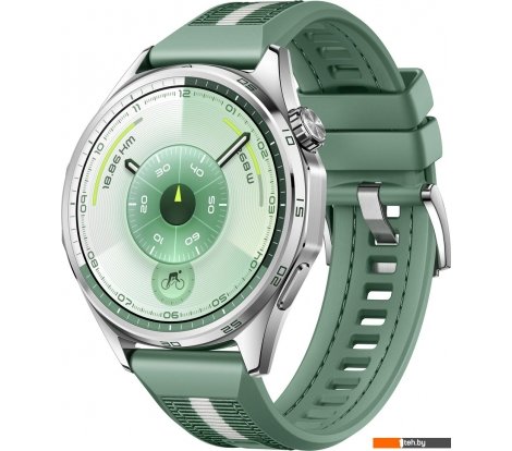  - Умные часы и браслеты Huawei Watch GT 6 46 мм (серебристый, с зеленым плетеным ремешком, международная версия) - Watch GT 6 46 мм (серебристый, с зеленым плетеным ремешком, международная версия)