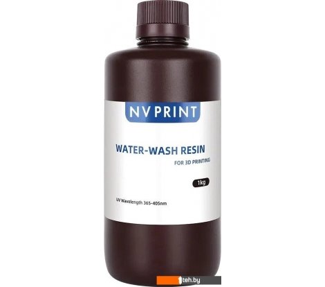  - Расходные материалы и аксессуары для 3D-печати NV Print NV-3D-WATER-WASHABLE-RESIN-BLACK (1кг, черный) - NV-3D-WATER-WASHABLE-RESIN-BLACK (1кг, черный)