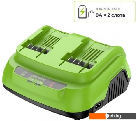  - Аккумуляторы и зарядные устройства для инструмента Greenworks G24X2C8 2958807 (24В) - G24X2C8 2958807 (24В)