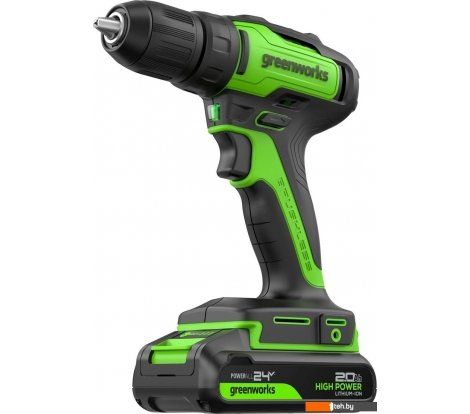  - Шуруповерты, гайковерты, электроотвертки Greenworks GD24DD35K2 3704007CUA (с 1-м АКБ) - GD24DD35K2 3704007CUA (с 1-м АКБ)