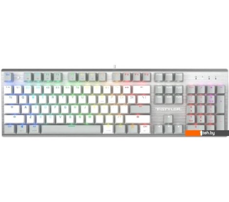  - Клавиатуры A4Tech Fstyler FS100 Neon (серебристый/серый) - Fstyler FS100 Neon (серебристый/серый)