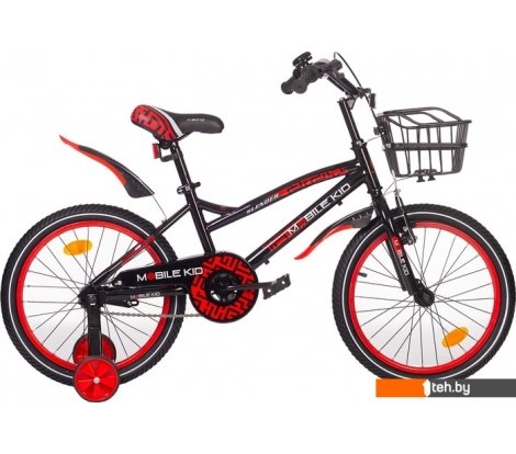  - Детские велосипеды Mobile Kid Slender 18 (черный/красный) - Slender 18 (черный/красный)