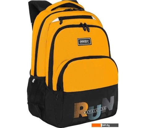  - Рюкзаки Grizzly RU-530-6 (черный/оранжевый) - RU-530-6 (черный/оранжевый)