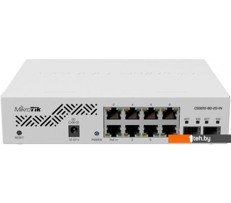  - Коммутаторы Mikrotik CSS610-8G-2S+IN - CSS610-8G-2S+IN