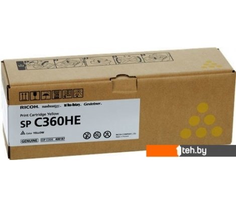  - Картриджи для принтеров и МФУ Ricoh SP C360HE 408187 (желтый) - SP C360HE 408187 (желтый)