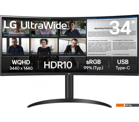  - Мониторы LG UltraWide 34WR55QK-B - UltraWide 34WR55QK-B