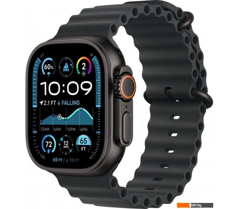  - Умные часы и браслеты Apple Watch Ultra 2 LTE 49 мм (титановый корпус, черный/черный, ремешок из эластомера) - Watch Ultra 2 LTE 49 мм (титановый корпус, черный/черный, ремешок из эластомера)