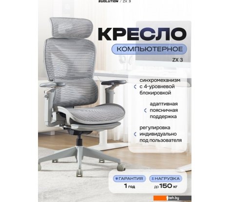  - Офисные кресла и стулья Evolution ZX 3 (серый) - ZX 3 (серый)