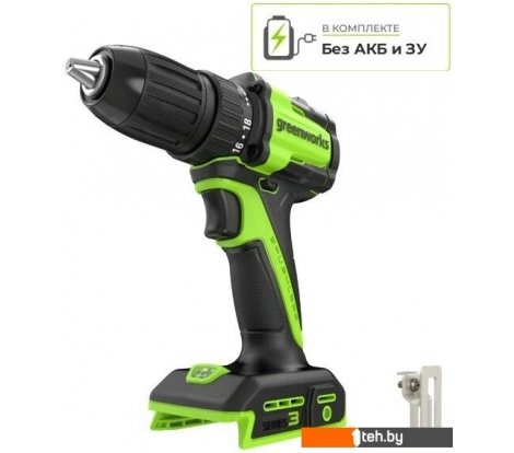  - Шуруповерты, гайковерты, электроотвертки Greenworks DD345 3708307 (без АКБ) - DD345 3708307 (без АКБ)