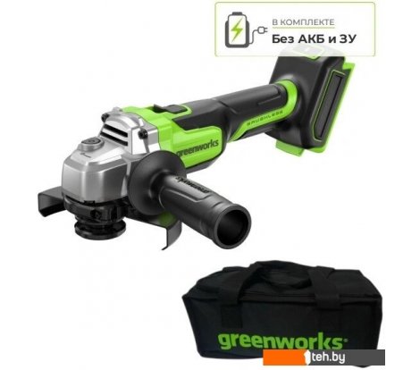  - Угловые шлифмашины (болгарки) Greenworks AG590 3201007 (без АКБ, сумка) - AG590 3201007 (без АКБ, сумка)