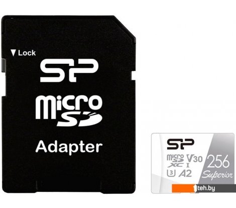  - Карты памяти Silicon-Power Superior microSDXC SP256GBSTXDA2V20SP 256GB (с адаптером) - Superior microSDXC SP256GBSTXDA2V20SP 256GB (с адаптером)