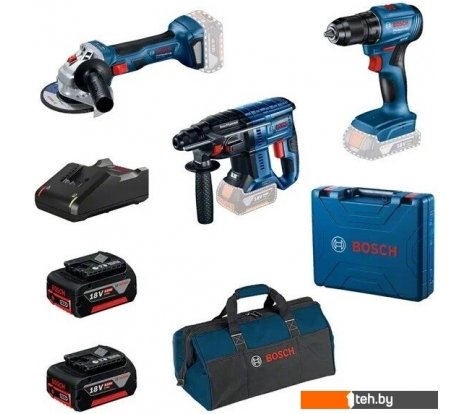  - Наборы электроинструментов Bosch 0615990N1Y (шуруповерт, перфоратор, болгарка, 2 АКБ, сумка) - 0615990N1Y (шуруповерт, перфоратор, болгарка, 2 АКБ, сумка)