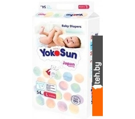  - Детские подгузники YokoSun L 9-13 кг (54 шт) - L 9-13 кг (54 шт)