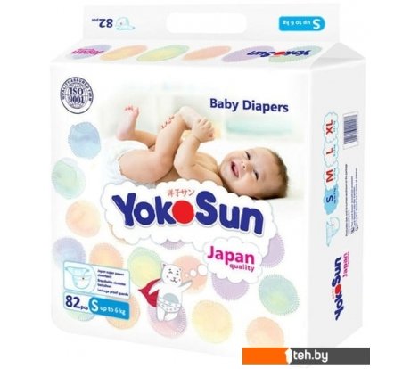  - Детские подгузники YokoSun На липучках S до 6 кг (82 шт) - На липучках S до 6 кг (82 шт)