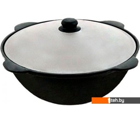  - Казаны Davr Metall Узбекский чугунный с крышкой, круглое дно (6 л) - Узбекский чугунный с крышкой, круглое дно (6 л)