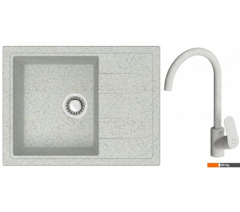  - Кухонные мойки Berge BR-5850 + смеситель AM.PM Like F8007133 (серый) - BR-5850 + смеситель AM.PM Like F8007133 (серый)