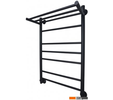  - Полотенцесушители Маргроид Вид 10 80x50 (с полкой черный матовый, полная комплектация) - Вид 10 80x50 (с полкой черный матовый, полная комплектация)