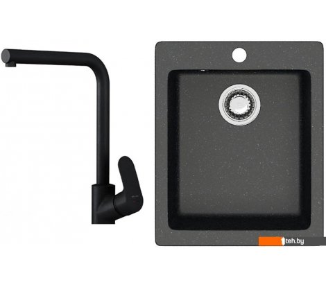  - Кухонные мойки Berge BR-4200 + Like F8005022 (черный) - BR-4200 + Like F8005022 (черный)