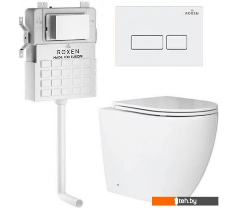  - Унитазы Roxen Antares в комплекте с инсталляцией Attach 5 в 1 967013 (кнопка: белый глянцевый) - Antares в комплекте с инсталляцией Attach 5 в 1 967013 (кнопка: белый глянцевый)