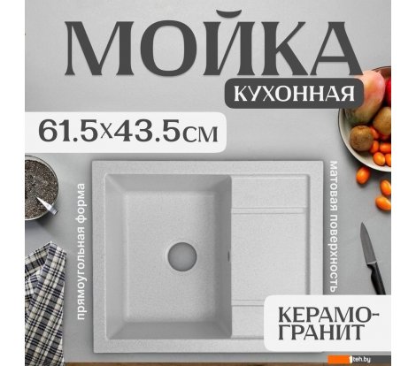  - Кухонные мойки Saniteco Fortis (серый) - Fortis (серый)