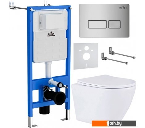  - Унитазы Roxen Antares One Rimless 6 в 1 StounFix Dual Fresh 583589 (кнопка: хром) - Antares One Rimless 6 в 1 StounFix Dual Fresh 583589 (кнопка: хром)