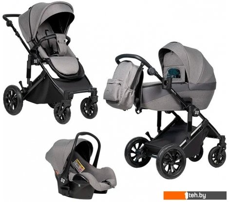  - Детские коляски и аксессуары Farfello Molly Pro MP-1 (3 в 1, серый) - Molly Pro MP-1 (3 в 1, серый)