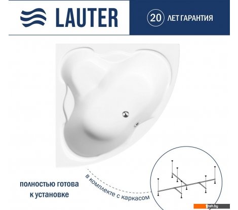  - Ванны Lauter Riviera 150x150 21050150 (с каркасом) - Riviera 150x150 21050150 (с каркасом)