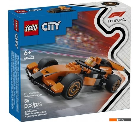  - Конструкторы LEGO City 60442 Пилот Формулы-1 на гоночном автомобиле McLaren - City 60442 Пилот Формулы-1 на гоночном автомобиле McLaren