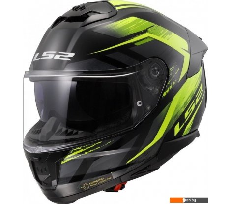  - Мотошлемы LS2 FF808 Stream 2 Fury (XXL, черный/желтый) - FF808 Stream 2 Fury (XXL, черный/желтый)