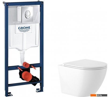  - Унитазы Saniteco KW-9003W Rimles + GROHE Rapid SL 38721001 - KW-9003W Rimles + GROHE Rapid SL 38721001