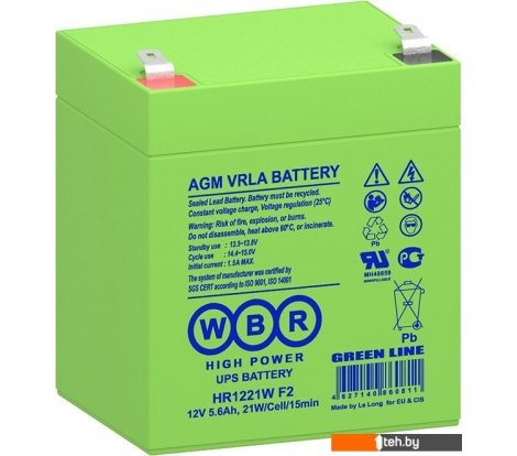  - Аккумуляторы для ИБП WBR HR1221W F2 - HR1221W F2