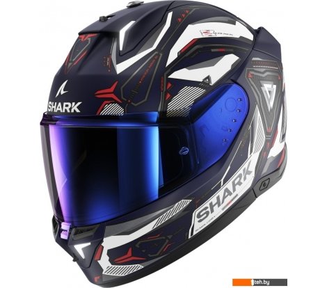  - Мотошлемы Shark Skwal i3 Linik Mat (р. L, синий/белый/красный) - Skwal i3 Linik Mat (р. L, синий/белый/красный)