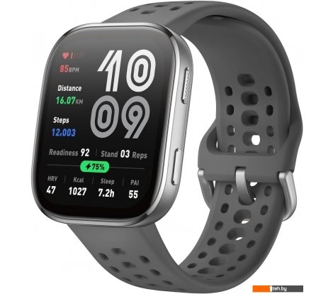  - Умные часы и браслеты Amazfit Bip 6 (серебристый, с серым силиконовым ремешком) - Bip 6 (серебристый, с серым силиконовым ремешком)