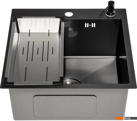  - Кухонные мойки Saniteco 5050 PVD (с сифоном, дозатором и коландером) - 5050 PVD (с сифоном, дозатором и коландером)