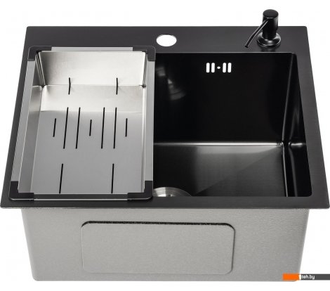  - Кухонные мойки Saniteco 5045 PVD (с сифоном, дозатором и коландером) - 5045 PVD (с сифоном, дозатором и коландером)