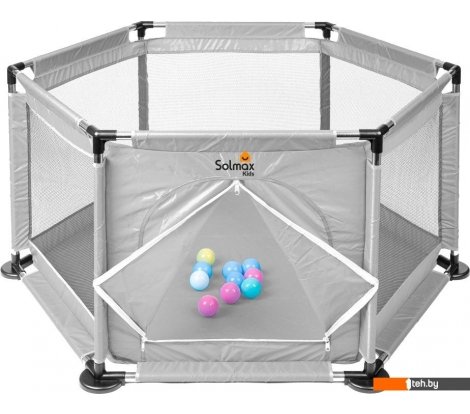  - Детские манежи Solmax&Kids ZV97981 (серый) - ZV97981 (серый)