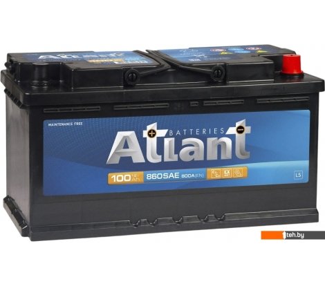  - Автомобильные аккумуляторы ATLANT Blue R+ (100 А·ч) - Blue R+ (100 А·ч)