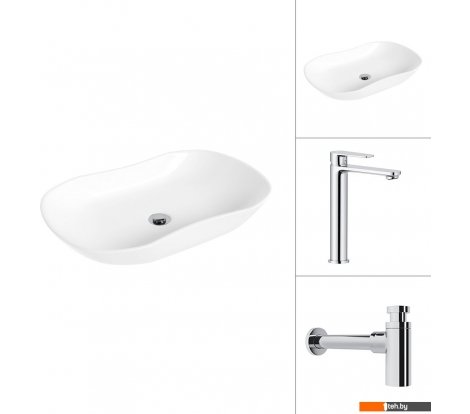  - Умывальники Lauter 21570 + Moon 21СK81691C с сифоном 21635CH (хром) - 21570 + Moon 21СK81691C с сифоном 21635CH (хром)