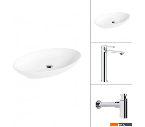  - Умывальники Lauter 21571 + Moon 21СK81691C с сифоном 21635CH (хром) - 21571 + Moon 21СK81691C с сифоном 21635CH (хром)