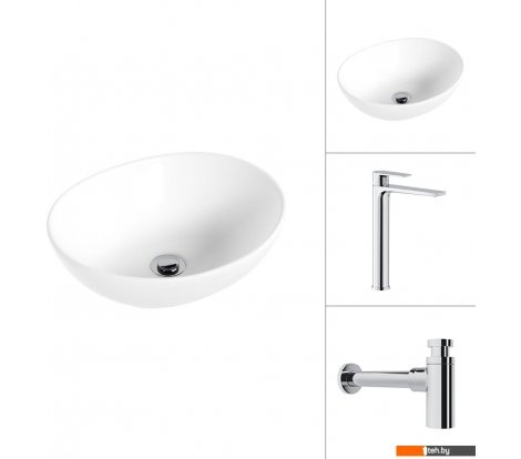  - Умывальники Lauter 21652 + Reef 21CK8678C с сифоном 21635CH (хром) - 21652 + Reef 21CK8678C с сифоном 21635CH (хром)