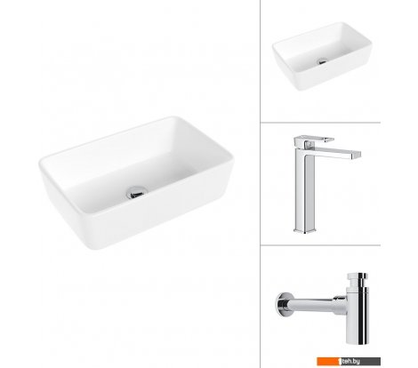  - Умывальники Lauter 21674A + Cascade 21СК0655C с сифоном 21635CH (хром) - 21674A + Cascade 21СК0655C с сифоном 21635CH (хром)